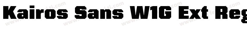 Kairos Sans W1G Ext Regular字体转换